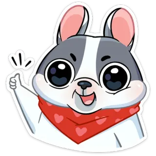 👍 a4d8b6a2 pies, zwierzę, słodki, kreskówka, zwierzak, naklejka telegram sticker