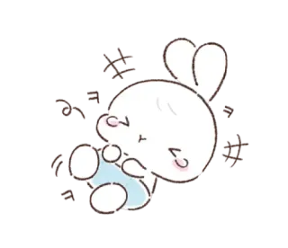 🐰 8e3c3f6e กระต่าย, น่ารัก, คาวาอิ, การ์ตูน, สัตว์, ภาพวาด telegram sticker