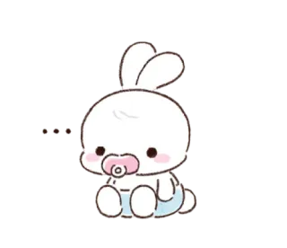 🐰 c8f2cc67 เด็ก, กระต่าย, น่ารัก, จุกนม, ทารก, การ์ตูน telegram sticker