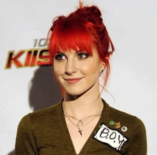 🌀 acee6999 B.O.Y 肖像, 女人, 名人, 人物, 红发, Paramore telegram sticker