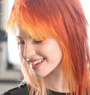 🌀 ced792ef Hayley Williams 海莉·威廉姆斯, 帕拉莫尔乐队, 歌手, 橘色头发, 音乐, 音乐家 telegram sticker