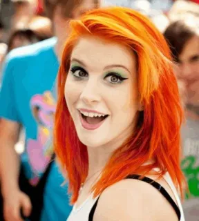 🌀 fa9a2ed9 Hayley Williams 海莉·威廉姆斯, 帕拉莫尔乐队, 歌手, 橘色头发, 音乐人, 名人 telegram sticker