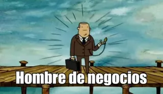 💵 43db592e Hombre de negocios бизнес, мужчина, бизнесмен, мультфильм whatsapp sticker