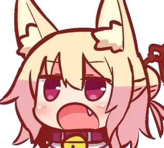 😮 57f1a1e1 Anime, Kawaii, Chica gato, Chibi, Lindo, Sticker telegram sticker