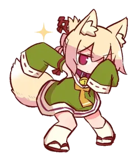 Kemomimi-chan by @carlysticker whatsapp stickers