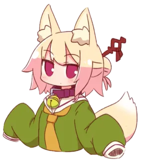 😇 042a9da8 anime, fox, animal, kawaii, chibi, character, cute, manga telegram sticker