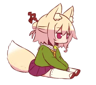 kemomimi-chan by @orimof whatsapp stickers