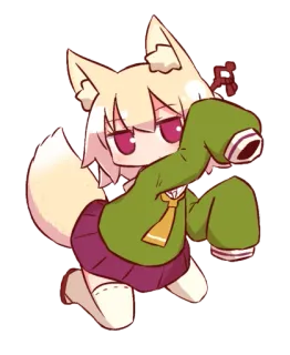 😊 e10079d3 anime, sticker, cute, fox, character, furry telegram sticker