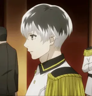 🥀 35cafa4c Anime, Personaje, Pelo blanco, Uniforme, Persona telegram sticker