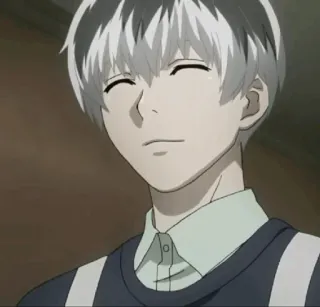 🥀 f928dd23 Ken Kaneki Tokyo Ghoul Anime, Personaje, Ghoul, Pelo Blanco, Sonriendo, Ken Kaneki, Tokyo Ghoul telegram sticker