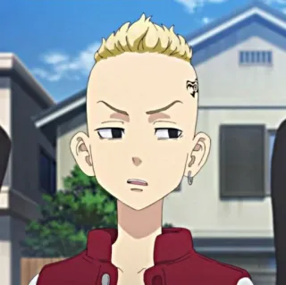 🐉 608db357 Draken Tokyo Revengers Аниме, Персонаж, Тату, Блондин/ка, Серьезный, Рисунок, Дракен, Токийские Мстители telegram sticker