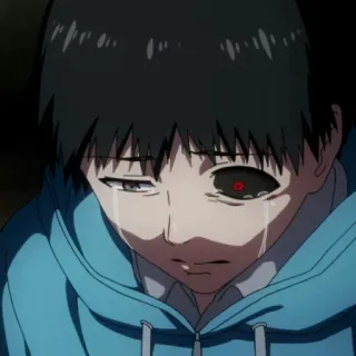 ♠️ 072b1020 Ken Kaneki Tokyo Ghoul Anime, Mangá, Tokyo Ghoul, Ken Kaneki, Ghoul, Chorando, Triste whatsapp sticker