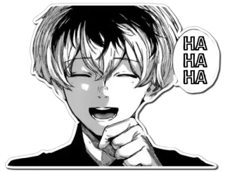 ☕️ 97d0a438 HA
HA
HA Mangá, Anime, Rindo, Feliz, Menino whatsapp sticker