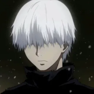 ♠️ b9f53784 Ken Kaneki Tokyo Ghoul Anime, Sombrio, Ghoul, Cabelo branco, Kaneki whatsapp sticker