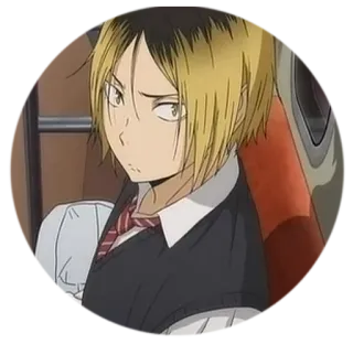 😒 722d3e2a Kenma Kozume Haikyuu!! เคนมะ โคซุเมะ, ไฮคิว!!, อนิเมะ, ตัวละคร telegram sticker