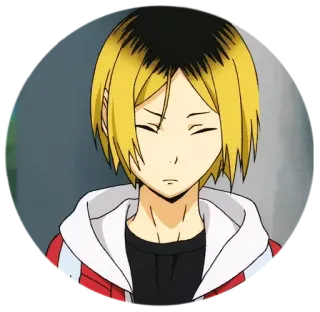 😣 ba33bc09 Kenma Kozume Haikyuu!! อนิเมะ, ไฮคิว, เคนมะ, โคซุเมะ, ตัวละคร, การ์ตูน telegram sticker