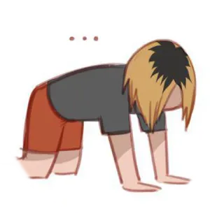 😕 d9e9332b Kenma Kozume Haikyuu!! อนิเมะ, มังงะ, ไฮคิว!!, เคนมะ โคซุเมะ, ตัวละคร, การ์ตูน telegram sticker