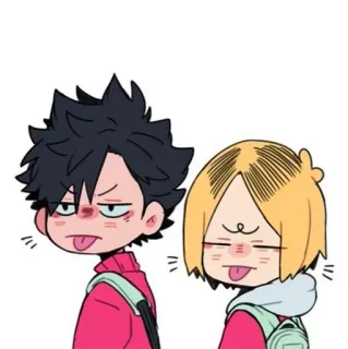 🐱 2e42933b Kuroo Tetsurou Haikyuu!! อนิเมะ, ไฮคิว!!, มังงะ, คุโรโอะ เท็ตสึโร่, โคซึเมะ เค็นมะ, เพื่อน, ตัวละคร telegram sticker