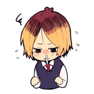 🐱 7e2c8d7b อนิเมะ, จิบิ, ป่วย, ตัวละคร, น่ารัก telegram sticker