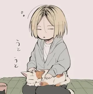 Black Neko telegram stickers