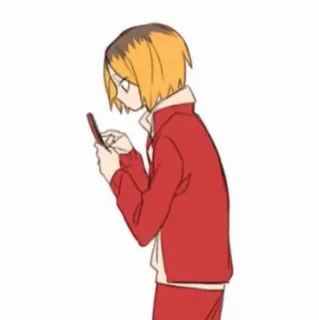🐱 9c9a96c2 Kozume Kenma Haikyuu!! อนิเมะ, ไฮคิว, โคซึเมะ เคนมะ, วอลเลย์บอล, การ์ตูน telegram sticker