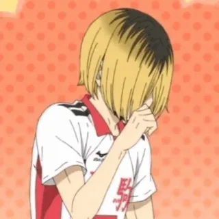 🐱 a41de0c1 Kenma Kozume Haikyuu!! อนิเมะ, ไฮคิว!!, เคนมะ โคซุเมะ, อนิเมะกีฬา, วอลเลย์บอล, การ์ตูน telegram sticker