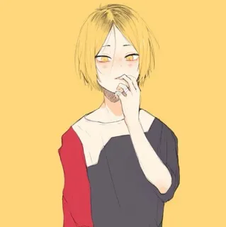 🐱 b45e3c7b Kenma Kozume Haikyuu!! อนิเมะ, ตัวละคร, เคนมะ, ไฮคิว telegram sticker