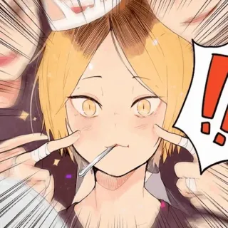 🐱 d7d81607 Kenma Kozume Haikyuu!! อนิเมะ, ไฮคิว!!, เคนมะ โคซุเมะ, สติกเกอร์, น่ารัก telegram sticker