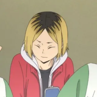 🏐 5695c2fa Kozume Kenma Haikyuu!! anime, sonriendo, lindo, Kenma whatsapp sticker