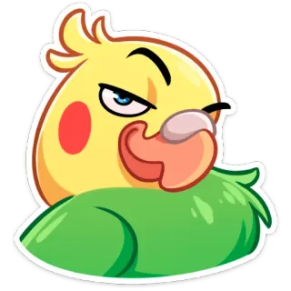 ☺️ 83e53e8e nimfa, ptak, naklejka, słodki, zwierzę, papuga telegram sticker