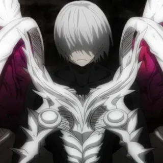 🥀 12b7272a 动漫, 白发, 黑暗, 翅膀, 怪物 telegram sticker