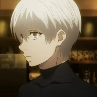 😕 1d5b31d8 Ken Kaneki Tokyo Ghoul 动漫, 喰种, 白发, 动漫 男孩, 漫画 telegram sticker