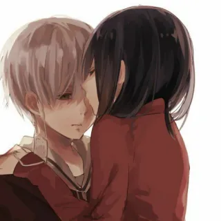 ❤️ 96f146a6 动漫, 情侣, 亲吻, 浪漫 telegram sticker