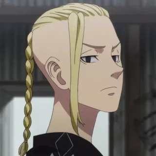 👑 e703e8a3 Draken Tokyo Revengers Anime, Manga, Karakter, Pirang, Kepang, Serius, Potret telegram sticker