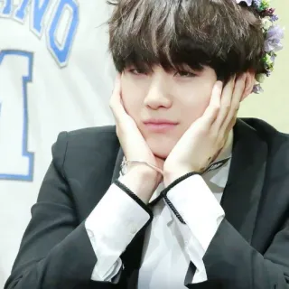 🍂 d1c2b600 persona, retrato, hombre, flores, kpop whatsapp sticker