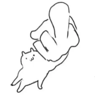 😐 102d7323 Katze, Stinkefinger, beleidigend, Tier, Geste telegram sticker