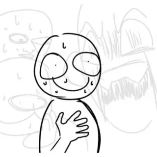 ☺️ 459c91f1 schwitzend, nervös, ängstlich, gestresst, emotional telegram sticker