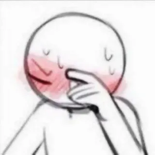 🫣 657ec167 erröten, nervös, schweiß, verlegen, skizze telegram sticker