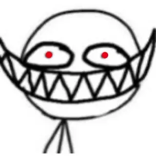 ☺️ 672e60b7 gruselig, Monster, Dämon, böse, Zähne telegram sticker