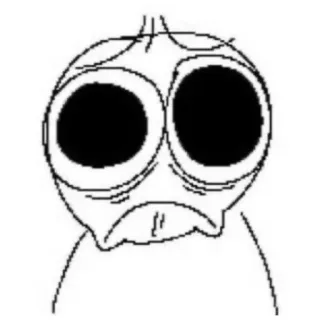 😳 7d28bc28 Cartoon, Augen, Zeichnung, Traurig, Gruselig telegram sticker