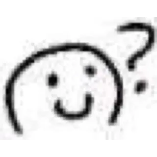 🙂 99354e48 Frage, verwirrt, Gekritzel, einfach, Gesicht telegram sticker