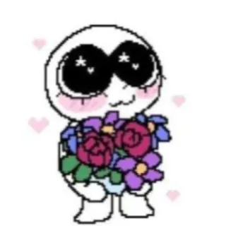 ☺️ 9e3879ed süß, Blumen, Herz, kawaii telegram sticker