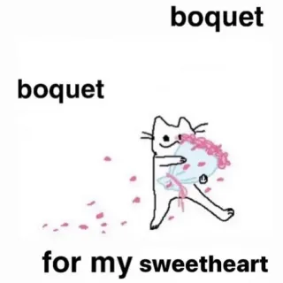 💐 a8ff39ec boquet
boquet
for my sweetheart Katze, Strauß, Blume, Liebling, Liebe telegram sticker