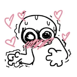 💐 abe9100b liebe, herzen, strichmännchen, nervös, schwitzend, ängstlich telegram sticker