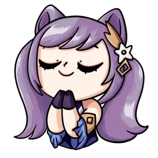 🙏 51255eef Keqing Genshin Impact 각청, 원신, 애니메이션, 비디오 게임, 귀여운, 캐릭터 telegram sticker