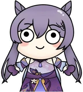 🤤 9dc601fb Keqing Genshin Impact 애니메이션, 비디오 게임, 만화, 각청, 원신, 귀여운 telegram sticker