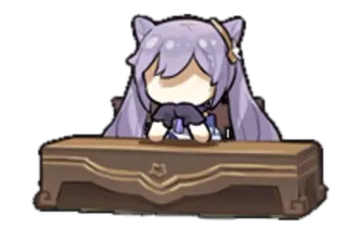 🧐 9f30f7c9 Keqing Genshin Impact 각청, 원신, 애니, SD, 게임 캐릭터 telegram sticker