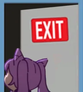 🚪 abfb21ac EXIT 출구, 문, 만화 telegram sticker