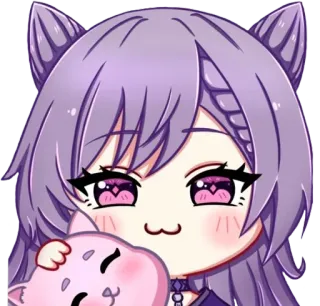 😊 cc170ec0 Keqing Genshin Impact 애니메이션, 게임, 각청, 원신, 귀여운, 고양이 귀 telegram sticker