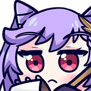 ✍️ d0eb2dad Keqing Genshin Impact 애니메이션, 게임, 각청, 원신, 보라색 머리 telegram sticker